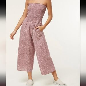 O'Neill Alicia Jumpsuit Wide Leg Smocked Bodice Size XS Women's Summer Rose Boho